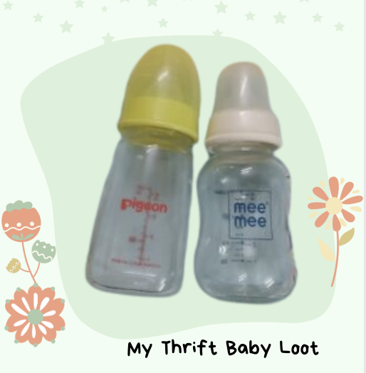 preloved glass baby feeding bottles
